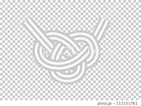 あわじ結び　シルバーの水引き 112331761