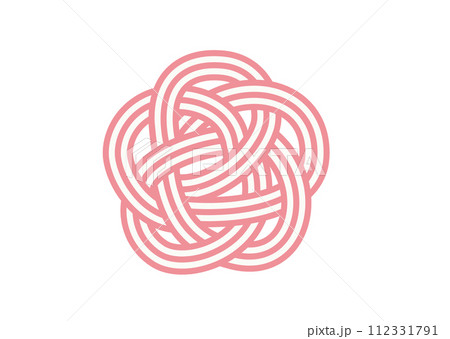 梅結び　ピンクの水引飾り 112331791