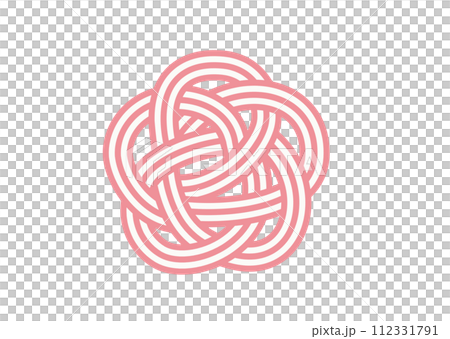 梅結び　ピンクの水引飾り 112331791