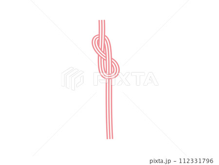 水引熨斗　ピンクの水引き細工 112331796