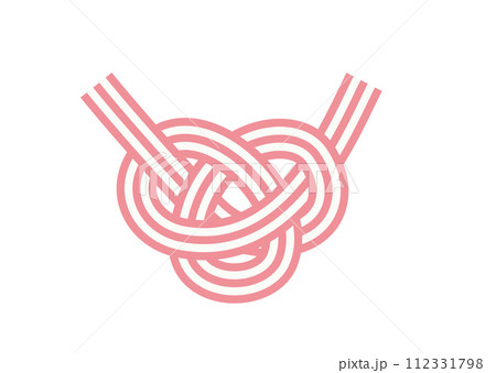 あわじ結び　ピンクのカジュアルな水引 112331798