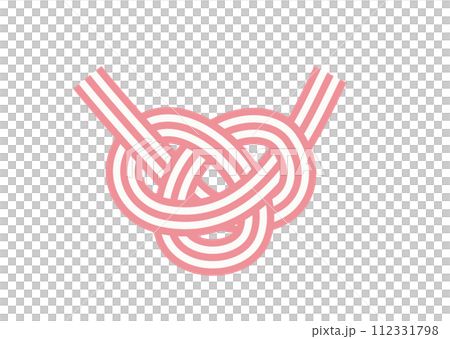 あわじ結び　ピンクのカジュアルな水引 112331798