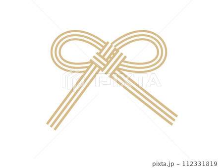 水引のちょう結び　ゴールドの水引細工 112331819