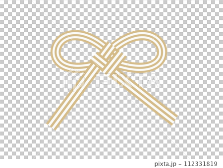 水引のちょう結び　ゴールドの水引細工 112331819