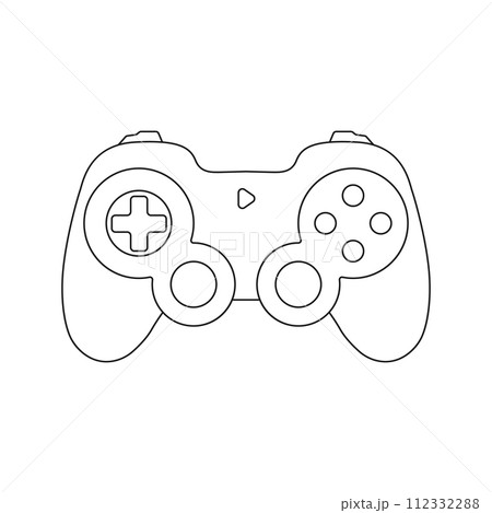 Gamepad controller vector icon. Joystick logo. Game console vector icon. Stylish simple gamepads. 112332288