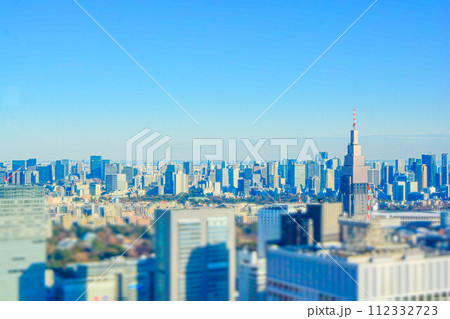 展望台から望む東京の風景、関東平野 展望台から望む東京の風景、関東平野 112332723