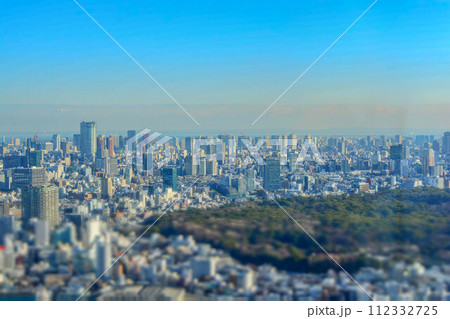 展望台から望む東京の風景、関東平野 112332725
