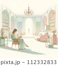 教会で読書をする女性 112332833