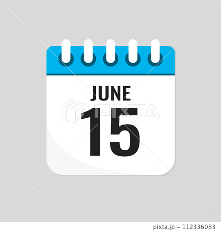 Icon page calendar day - 15 June Icon page calendar day - 15 June 112336083