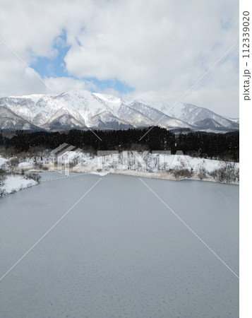 鬼首の雪景色 空撮 鬼首の雪景色 空撮 112339020