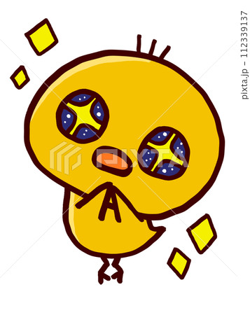 喜んでいるひよこ 112339137