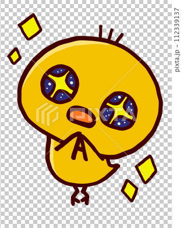 喜んでいるひよこ 112339137