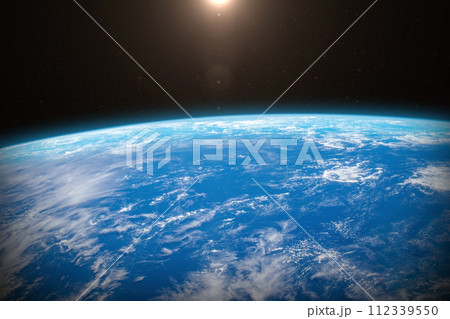 Blue Earth in the space. 112339550