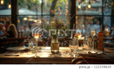 レストランのテーブル レストランのテーブル 112339620
