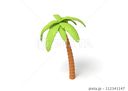 Stylized 3D Illustration of a Palm Tree Stylized 3D Illustration of a Palm Tree 112341147