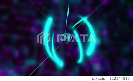Abstract digital atom 112344819
