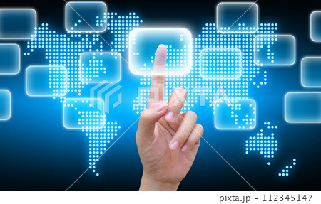 composite image of hand pointing 112345147