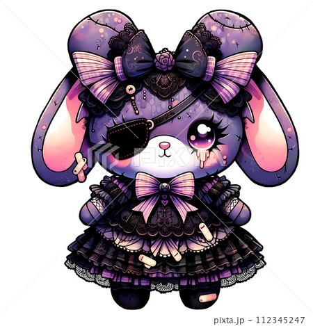 ゴスロリうさぎのぬいぐるみ 112345247