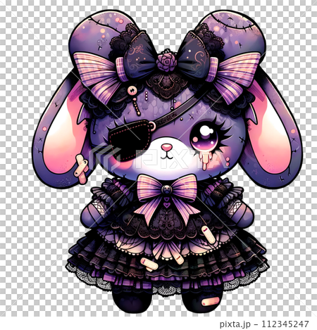 ゴスロリうさぎのぬいぐるみ 112345247