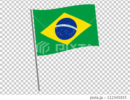 Brazilian flag fluttering Brazilian flag fluttering 112345855