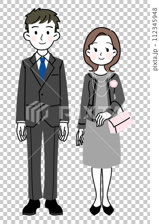 插畫素材:入學典禮、幼兒園入學典禮、畢業典禮、情侶 插畫素材:入學典禮、幼兒園入學典禮、畢業典禮、情侶 112345948