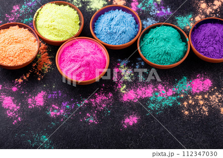 Gulal colors for Indian Holi festival Gulal colors for Indian Holi festival 112347030
