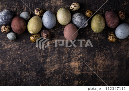 Easter eggs painted with natural dye Easter eggs painted with natural dye 112347112