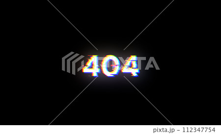 3D rendering error 404 text with screen effects of technological glitches 3D rendering error 404 text with screen effects of technological glitches 112347754