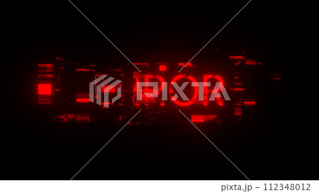 3D rendering error text with screen effects of technological glitches 3D rendering error text with screen effects of technological glitches 112348012