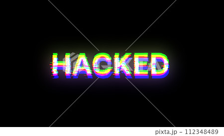 3D rendering hacked text with screen effects of technological glitches 3D rendering hacked text with screen effects of technological glitches 112348489