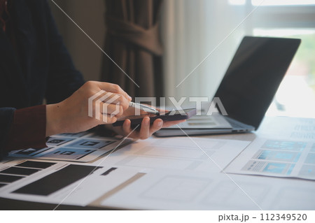 UX UI design process for modish mobile application and website . Creative prototype of wireframe for professional app developer . UX UI design process for modish mobile application and website . Creative prototype of wireframe for professional app developer . 112349520