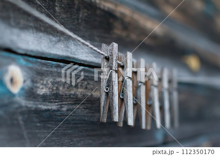 Wooden clothespins. Ancient clothespins Wooden clothespins. Ancient clothespins 112350170