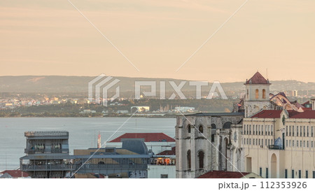 Lisbon from above timelapse 112353926