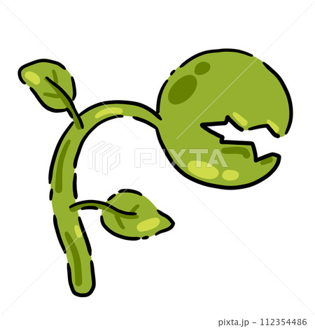 Predatory plant. Venus flytrap. Flycatcher flower character with teeth. Exotic tropical plant. Flat fantastic cartoon isolated on white 112354486