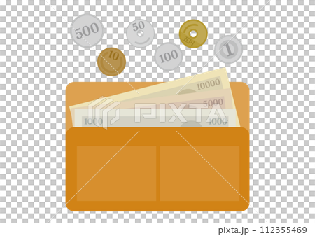 お金と財布のイラスト_1 112355469