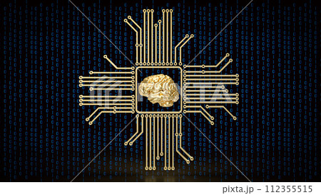 The Brain and logic for Neuroscience concept 3d rendering. The Brain and logic for Neuroscience concept 3d rendering. 112355515