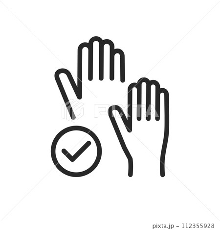 Community Voting Hands Icon. Collective Decision and Public Agreement Symbol with Raised Hands for Democratic Participation, Consensus Building and Union. Community Voting Hands Icon. Collective Decision and Public Agreement Symbol with Raised Hands for Democratic Participation, Consensus Building and Union. 112355928