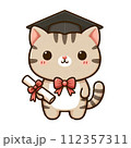 ねこ　可愛い　イラスト　動物 112357311