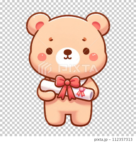 くま　可愛い　イラスト　動物 112357313