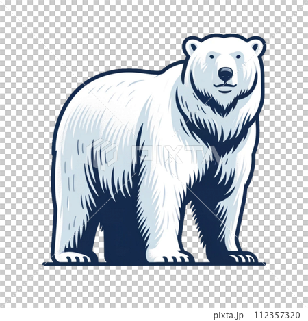 しろくま　可愛い　イラスト　動物 112357320