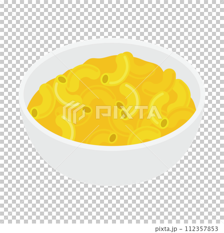 macaroni cheese illustration 112357853
