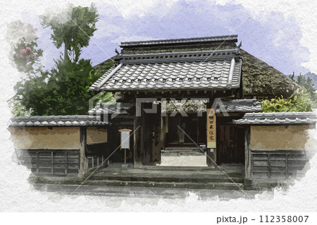 水彩画風　松代　旧樋口家住宅　長野県長野市 112358007
