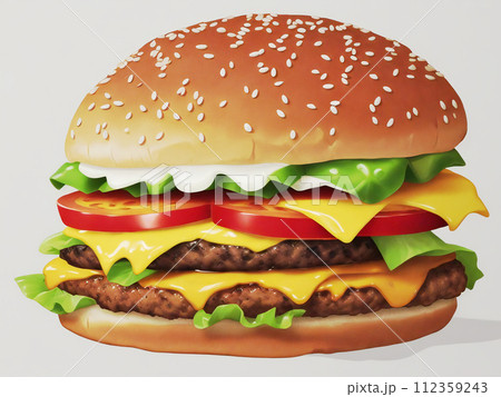 ハンバーガーのイラスト ハンバーガーのイラスト 112359243