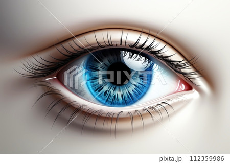 Close-up, hyper-realistic abstract single eye, Generative AI 112359986