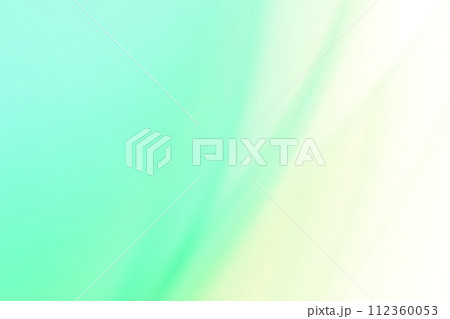 黄緑・青緑色の面と線の交差　半透明感の背景　 112360053