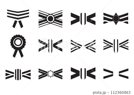 Vintage ribbon logo in modern minimal style 112360863