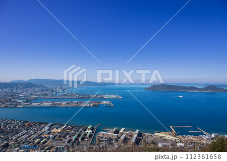 屋島展望台から見た瀬戸内 高松の風景 屋島展望台から見た瀬戸内 高松の風景 112361658