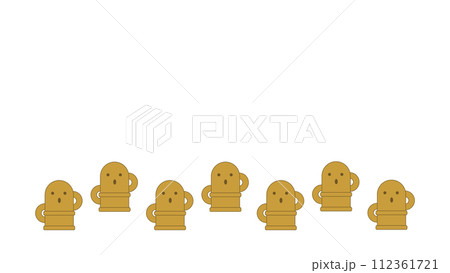 シンプルなかわいい埴輪のイラスト 112361721