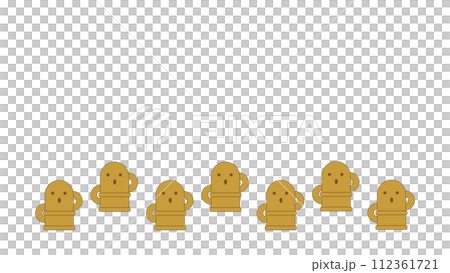 シンプルなかわいい埴輪のイラスト 112361721