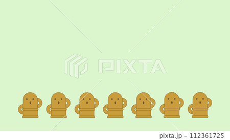 シンプルなかわいい埴輪のイラストの背景 112361725